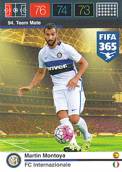 Martin Montoya Internazionale Milano 2015 FIFA 365 #94